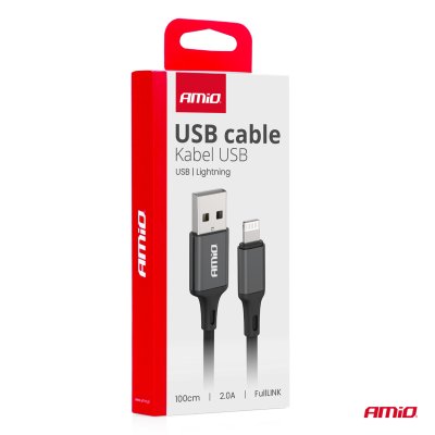 USB til Lightning 2A 100cm FullLINK AMIO-03901
