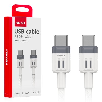USB-C til USB-C kabel 60W 100cm FullLINK AMIO-03908