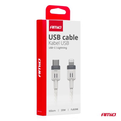 USB-C til Lightning 20W 100cm FullLINK AMIO-03910