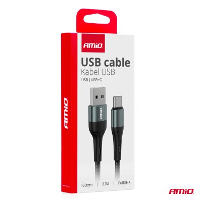 USB til USB-C kabel 3A 100cm FullLINK AMIO-03911