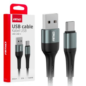 USB til USB-C kabel 3A 200cm FullLINK AMIO-03912