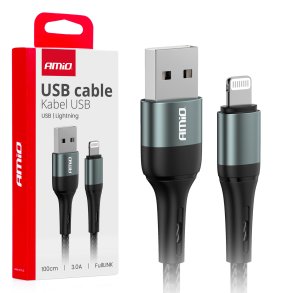 USB til Lightning 3A 100cm FullLINK AMIO-03913