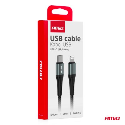 USB-C til Lightning 20W 100cm FullLINK AMIO-03916