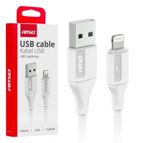 USB til Lightning 3A 100cm FullLINK AMIO-03919