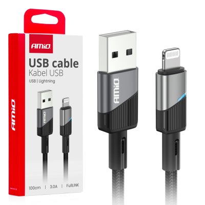 USB til Lightning 3A 100cm FullLINK AMIO-03925