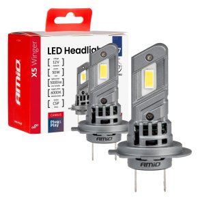 LED-forlygter X5-serie WINGER H7 H18 6000K max 50W AMIO-03946
