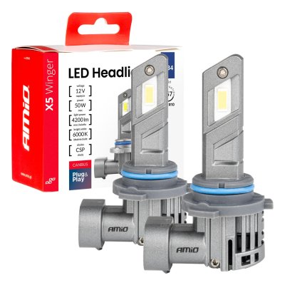 LED Forlygter X5-serie WINGER HB4 6000K max 50W AMIO-03949