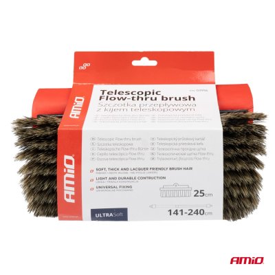 Teleskopisk Flow-thru vaskebørste 141-240cm AMIO-03956
