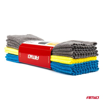 Mikrofiber ultralydskåret klud pakke 35x35cm 250g AMIO-03971