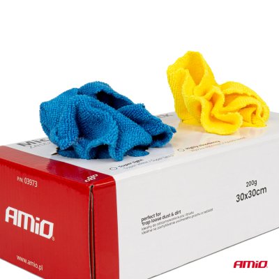Mikrofiberklud pakke 30x30cm 200g AMIO-03973