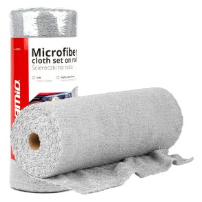 Mikrofiberklude sæt på rulle 30x30cm 120g AMIO-03974