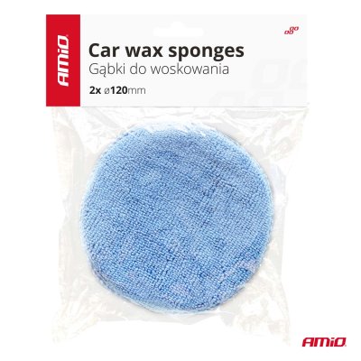 Sæt med mikrofiber runde poleringspuder 120 mm 2 stk AMIO-03983