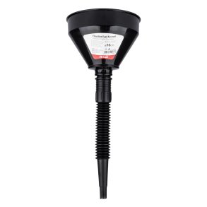 Fleksibel sort universalfunnel med si til brændstof, væske og vand 16 cm AMIO-04038