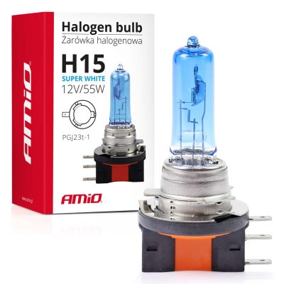 Halogenpære H15 12V 55W Super Hvid