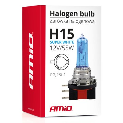 Halogenpære H15 12V 55W Super Hvid