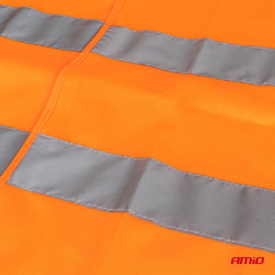Sikkerhedsvest orange med certifikat XXL AMIO-03985
