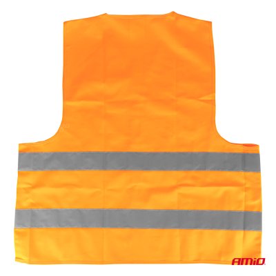 Sikkerhedsvest orange med certifikat XXL AMIO-03985