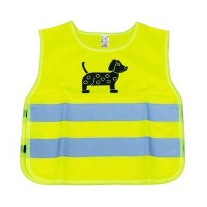 Sikkerhedsvest til børn gul med certifikat DOG AMIO-03937