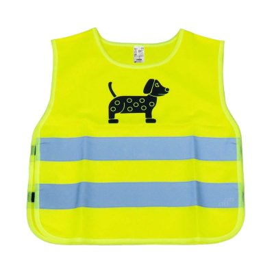 Sikkerhedsvest til børn gul med certifikat DOG AMIO-03937