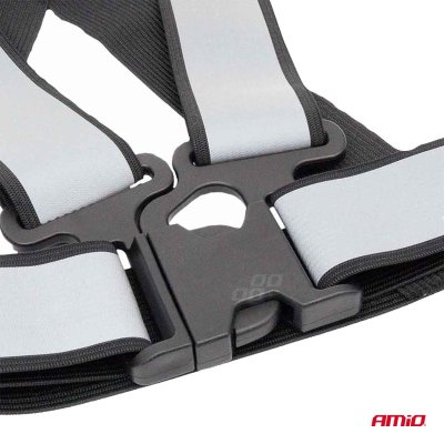 Reflekterende sikkerhedsvest sort AMiO-03938