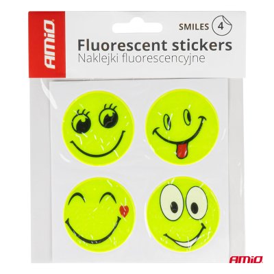 Fluorescerende klistermærker sæt SMILE AMIO-03941