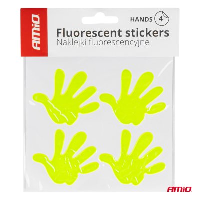 Fluorescerende klistermærkesæt HÆNDER AMIO-03942