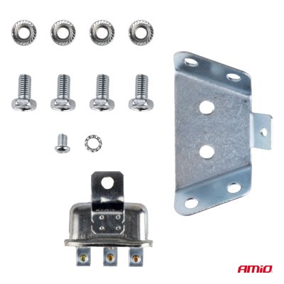 Hornlyd signal sæt af 2 stk rød 125mm 12V AMIO-04075