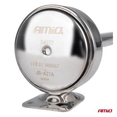 Horn fanfare lydsignal krom 520mm 12V 24V HighTone AMIO-04077