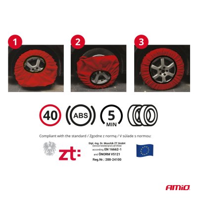 Tekstile sne kæder XL EN16662-1 Önorm V5121 2 stk AMIO-04083