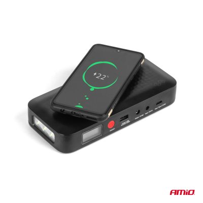 Bærbar jump starter powerbank 12V 12Ah 800A AMIO-04055
