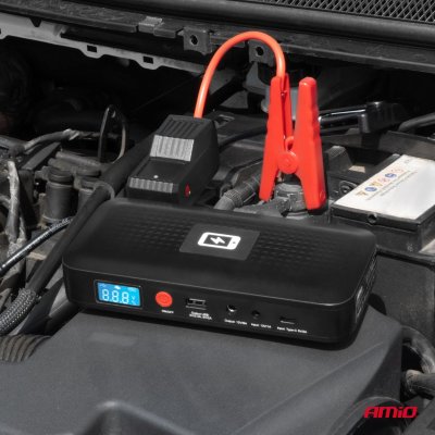 Bærbar jump starter powerbank 12V 12Ah 800A AMIO-04055