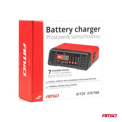 Batterioplader 10A 6V 12V AMIO-04056