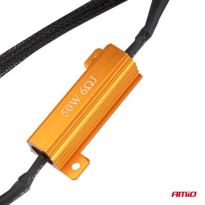 LED Canbus relæmodstand 6? 50W H7 stik og sokkel AMIO-04089