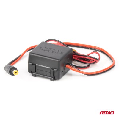 Bil Strøm Signal Filter Anti-interferens med stik 12V AMIO-04101