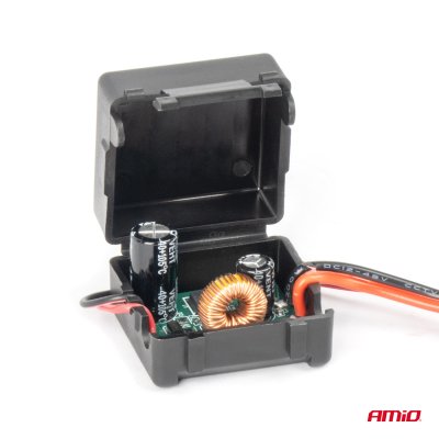 Bil Strøm Signal Filter Anti-interferens med stik 12V AMIO-04101