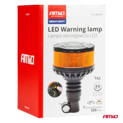 LED Advarselslampe heavy duty W28P 12V 24V AMIO-04104