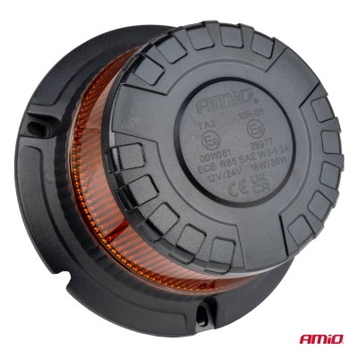 LED advarselslampe heavy duty W28M 12V 24V AMIO-04105