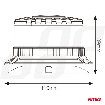 LED Advarselslampe tung belastning W28M 12V 24V AMIO-04108
