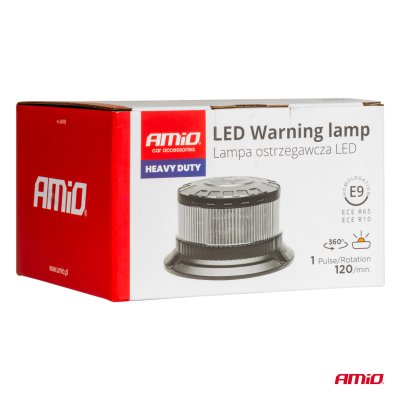 LED Advarselslampe heavy duty W28B 12V 24V AMIO-04109