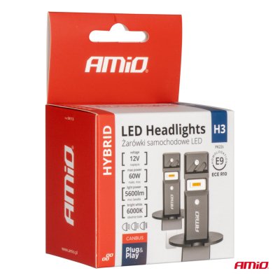 LED Hovedlygter Hybrid serie H3 6000K Canbus 60W AMIO-04113