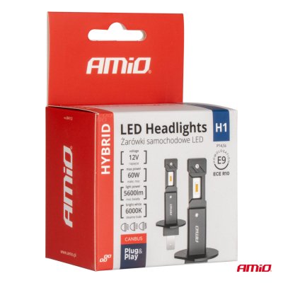 LED Hovedlys Hybrid serie H1 6000K Canbus 60W AMIO-04112