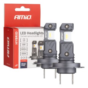 LED Forlygter Hybrid serie H7 H18 6000K Canbus 60W AMIO-04115