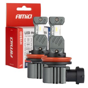 LED Forlygter Hybrid serie H8 H9 H11 H16 6000K Canbus 60W AMIO-04116
