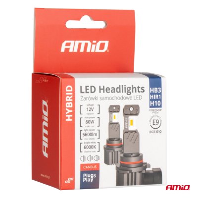 LED Forlygter Hybrid serie HB3 HIR1 H10 6000K Canbus 60W AMIO-04117