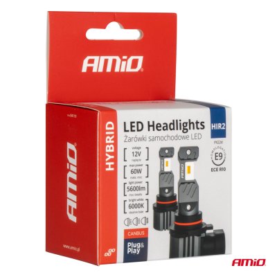 LED Hovedlygter Hybrid serie HIR2 6000K Canbus 60W AMIO-04119