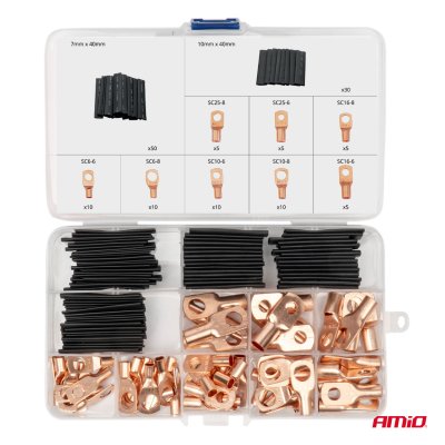 Varme krympningsledningstilkoblinger og rør 140pcs AMIO-04121