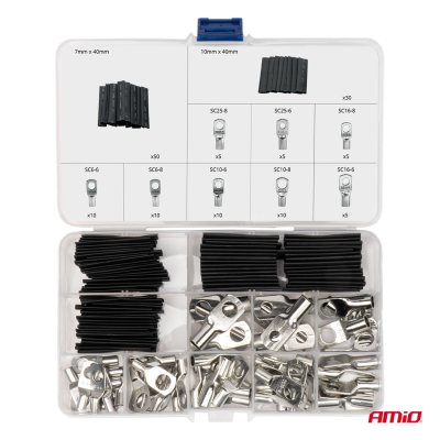 Varme shrink kabeltilslutninger og rør 140 stk AMIO-04122