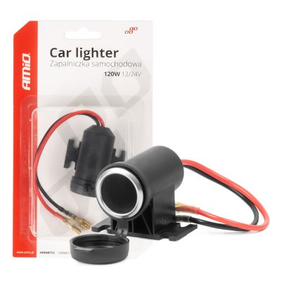 Hermetisk lighterstik 12/24V AMIO-04129