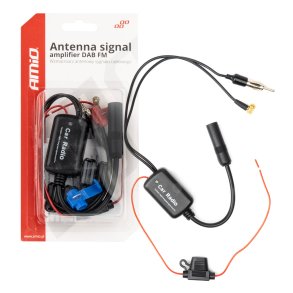 Antenne signalforstærker 12V DAB FM AMIO-04134