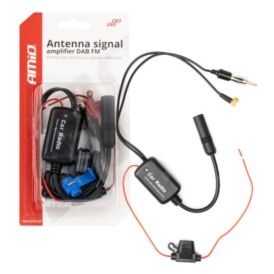 Antenne signalforstærker 12V DAB FM AMIO-04134